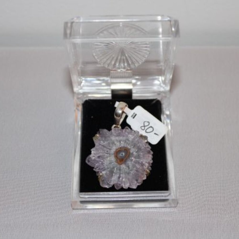 Amethyst Rock Pendant - New with Tags